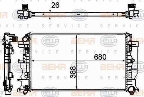 HELLA 8MK 376 735-331 - Radiators, Motora dzesēšanas sistēma www.autospares.lv