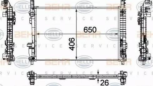 HELLA 8MK 376 730-564 - Radiators, Motora dzesēšanas sistēma www.autospares.lv