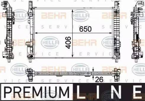 HELLA 8MK 376 730-561 - Radiators, Motora dzesēšanas sistēma www.autospares.lv