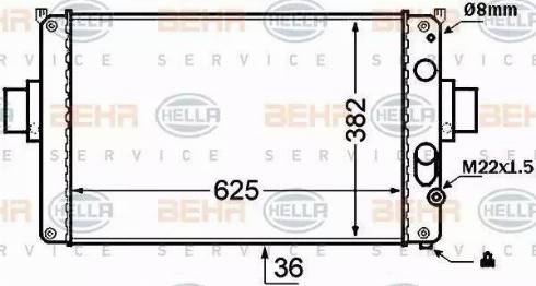 HELLA 8MK 376 724-501 - Radiators, Motora dzesēšanas sistēma www.autospares.lv