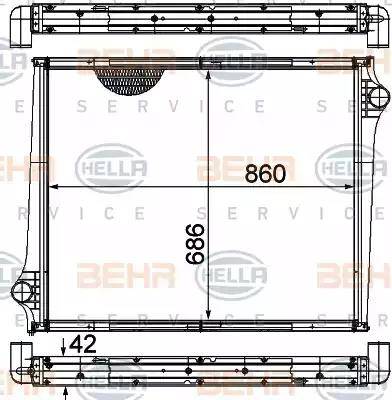 HELLA 8MK 376 724-611 - Radiators, Motora dzesēšanas sistēma www.autospares.lv