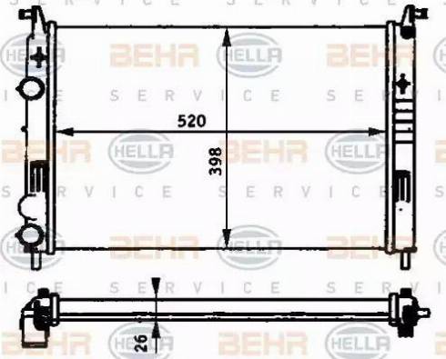 HELLA 8MK 376 720-581 - Radiators, Motora dzesēšanas sistēma www.autospares.lv