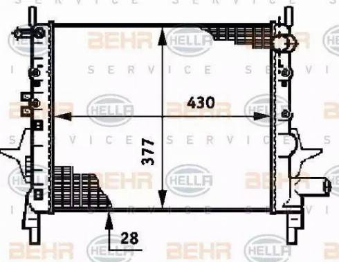 HELLA 8MK 376 720-014 - Radiators, Motora dzesēšanas sistēma www.autospares.lv