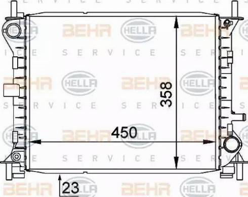 HELLA 8MK 376 720-281 - Radiators, Motora dzesēšanas sistēma www.autospares.lv