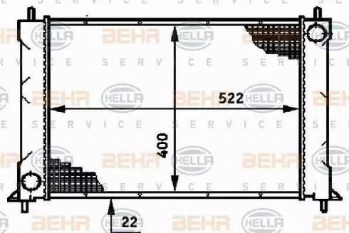 HELLA 8MK 376 720-231 - Radiators, Motora dzesēšanas sistēma www.autospares.lv