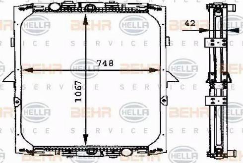 HELLA 8MK 376 721-531 - Radiators, Motora dzesēšanas sistēma www.autospares.lv