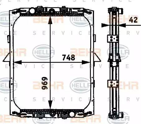 HELLA 8MK 376 721-521 - Radiators, Motora dzesēšanas sistēma www.autospares.lv