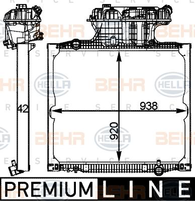 HELLA 8MK 376 721-685 - Radiators, Motora dzesēšanas sistēma www.autospares.lv