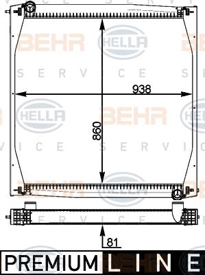 HELLA 8MK 376 721-625 - Radiators, Motora dzesēšanas sistēma www.autospares.lv