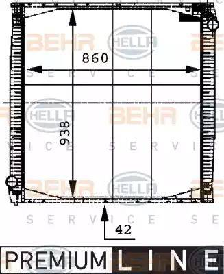 HELLA 8MK 376 721-621 - Radiators, Motora dzesēšanas sistēma www.autospares.lv