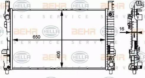 HELLA 8MK 376 721-034 - Radiators, Motora dzesēšanas sistēma www.autospares.lv