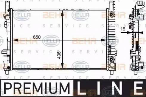 HELLA 8MK 376 721-031 - Radiators, Motora dzesēšanas sistēma www.autospares.lv