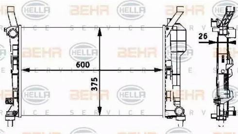 HELLA 8MK 376 721-021 - Radiators, Motora dzesēšanas sistēma www.autospares.lv