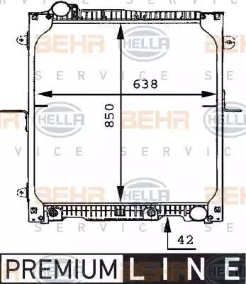 HELLA 8MK 376 721-171 - Radiators, Motora dzesēšanas sistēma www.autospares.lv