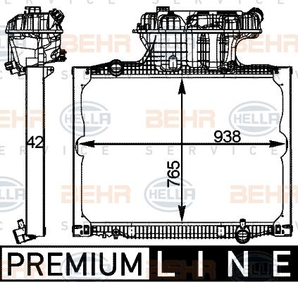 HELLA 8MK 376 721-715 - Radiators, Motora dzesēšanas sistēma www.autospares.lv