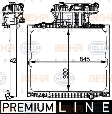 HELLA 8MK 376 728-665 - Radiators, Motora dzesēšanas sistēma www.autospares.lv