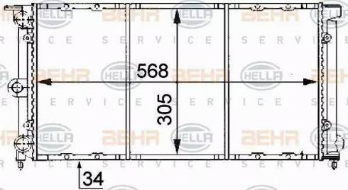 HELLA 8MK 376 722-631 - Radiators, Motora dzesēšanas sistēma www.autospares.lv