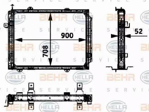 HELLA 8MK 376 722-341 - Radiators, Motora dzesēšanas sistēma www.autospares.lv