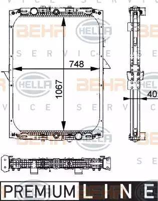 HELLA 8MK 376 722-281 - Radiators, Motora dzesēšanas sistēma www.autospares.lv