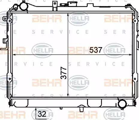 HELLA 8MK 376 727-681 - Radiators, Motora dzesēšanas sistēma www.autospares.lv