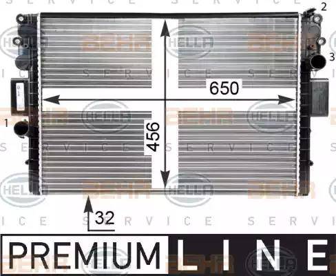 HELLA 8MK 376 774-421 - Radiators, Motora dzesēšanas sistēma www.autospares.lv