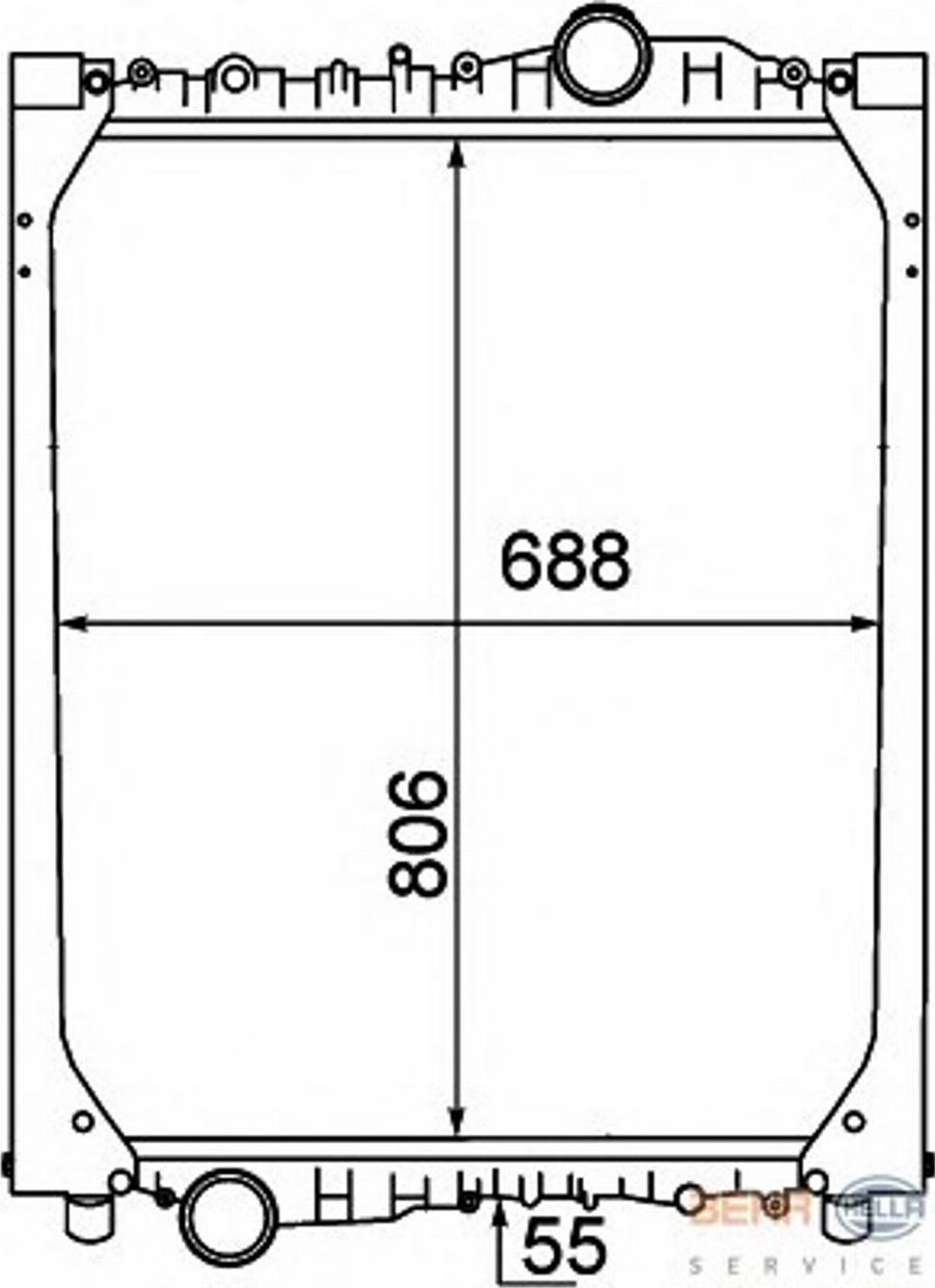 HELLA 8MK 376 774-521 - Radiators, Motora dzesēšanas sistēma www.autospares.lv