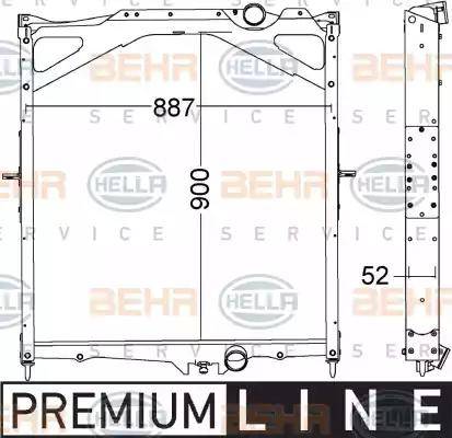 HELLA 8MK 376 774-791 - Radiators, Motora dzesēšanas sistēma www.autospares.lv