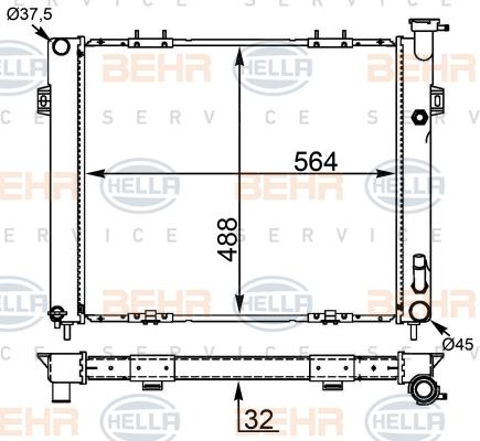 HELLA 8MK 376 775-754 - Radiators, Motora dzesēšanas sistēma www.autospares.lv