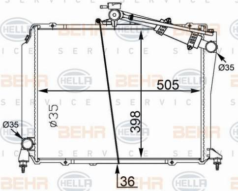 HELLA 8MK 376 775-764 - Radiators, Motora dzesēšanas sistēma www.autospares.lv