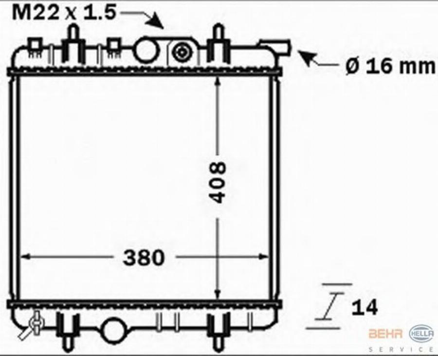 HELLA 8MK 376 771-481 - Radiators, Motora dzesēšanas sistēma www.autospares.lv