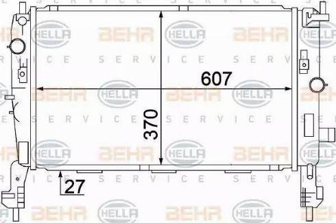 HELLA 8MK 376 771-231 - Radiators, Motora dzesēšanas sistēma www.autospares.lv