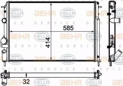 HELLA 8MK 376 772-011 - Radiators, Motora dzesēšanas sistēma www.autospares.lv