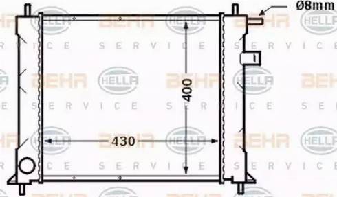 HELLA 8MK 376 772-161 - Radiators, Motora dzesēšanas sistēma www.autospares.lv