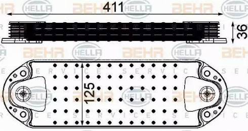 HELLA 8MO 376 906-451 - Eļļas radiators, Motoreļļa www.autospares.lv