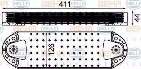 HELLA 8MO 376 906-421 - Eļļas radiators, Motoreļļa www.autospares.lv