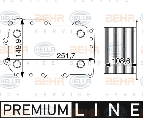 HELLA 8MO 376 901-521 - Eļļas radiators, Motoreļļa www.autospares.lv