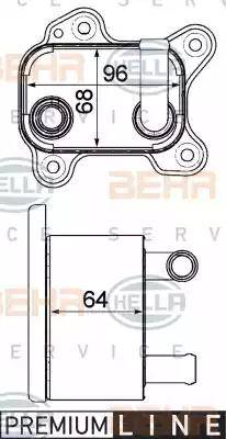 HELLA 8MO 376 792-791 - Eļļas radiators, Automātiskā pārnesumkārba www.autospares.lv