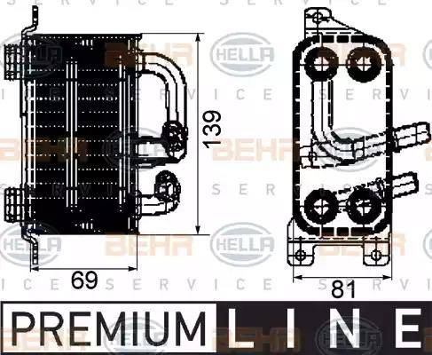 HELLA 8MO 376 745-751 - Eļļas radiators, Motoreļļa www.autospares.lv