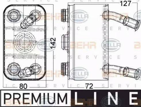 HELLA 8MO 376 756-781 - Eļļas radiators, Motoreļļa www.autospares.lv