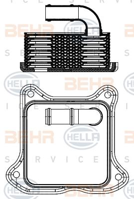 HELLA 8MO 376 701-454 - Eļļas radiators, Motoreļļa www.autospares.lv