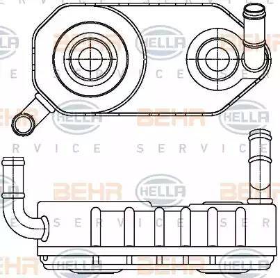 HELLA 8MO 376 787-671 - Eļļas radiators, Automātiskā pārnesumkārba www.autospares.lv