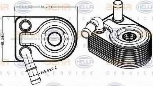 HELLA 8MO 376 729-131 - Eļļas radiators, Motoreļļa www.autospares.lv