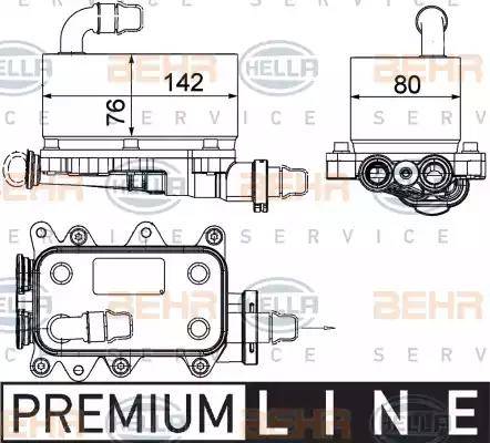 HELLA 8MO 376 725-101 - Eļļas radiators, Automātiskā pārnesumkārba www.autospares.lv