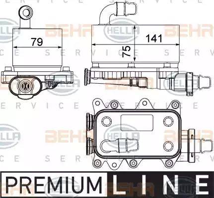 HELLA 8MO 376 725-211 - Eļļas radiators, Automātiskā pārnesumkārba www.autospares.lv