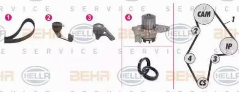 HELLA 8MP 376 805-831 - Water Pump & Timing Belt Set www.autospares.lv