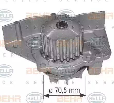 HELLA 8MP 376 801-624 - Ūdenssūknis www.autospares.lv