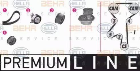 HELLA 8MP 376 802-871 - Ūdenssūknis + Zobsiksnas komplekts www.autospares.lv