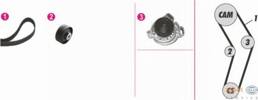 HELLA 8MP 376 807-851 - Tensioner Pulley, timing belt www.autospares.lv