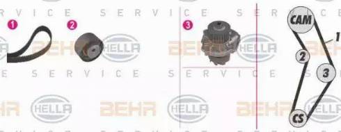 HELLA 8MP 376 810-881 - Water Pump & Timing Belt Set www.autospares.lv