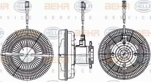 HELLA 8MV 376 906-521 - Sajūgs, Radiatora ventilators www.autospares.lv